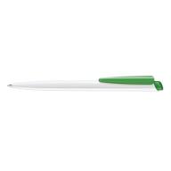 Ручка шариковая Dart Polished Basic пластик, корпус белый, клип зеленый 347