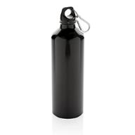 Бутылка для воды XL с карабином, 750 мл, алюминий, черный