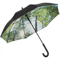 Зонт трость автомат FARE® Nature, ф105, черный/лес