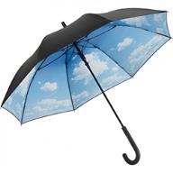 Зонт трость автомат FARE® Nature, ф105, черный/облако