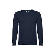 Мужской пуловер с v-образным вырезом MILAN, размер L, темно-синий
