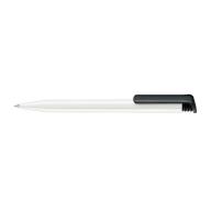 Ручка шариковая Super Hit Polished Basic пластик, корпус белый, клип черный