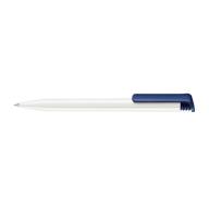 Ручка шариковая Super Hit Polished Basic пластик, корпус белый, клип темно синий 2757