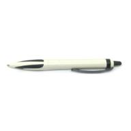 Ручка шариковая "Geomex" бело-черная, черный стержень