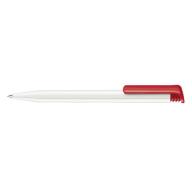 Ручка шариковая Super Hit Polished Basic пластик, корпус белый, клип красный 186