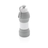 Складная силиконовая спортивная бутылка, 580 мл, серая